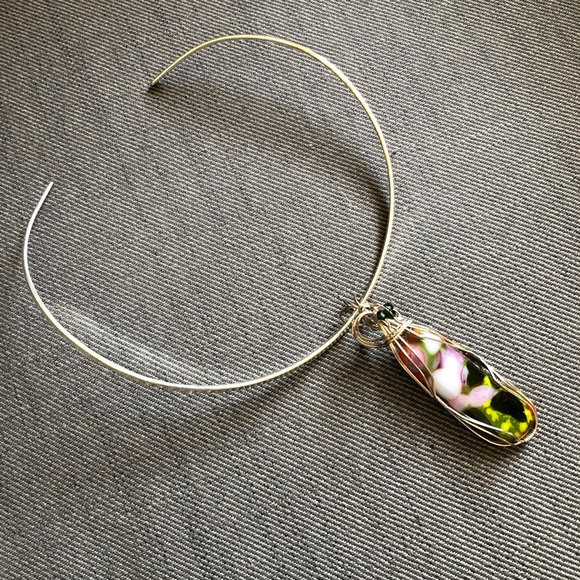 Colourful glass pendant - Picture 3 of 3